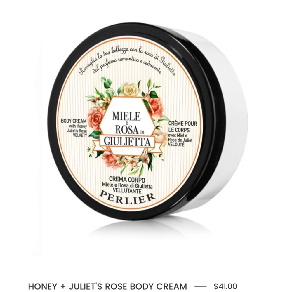 NEW Perlier Miele & Rosa di Giulietta Body Cream 6.7 oz